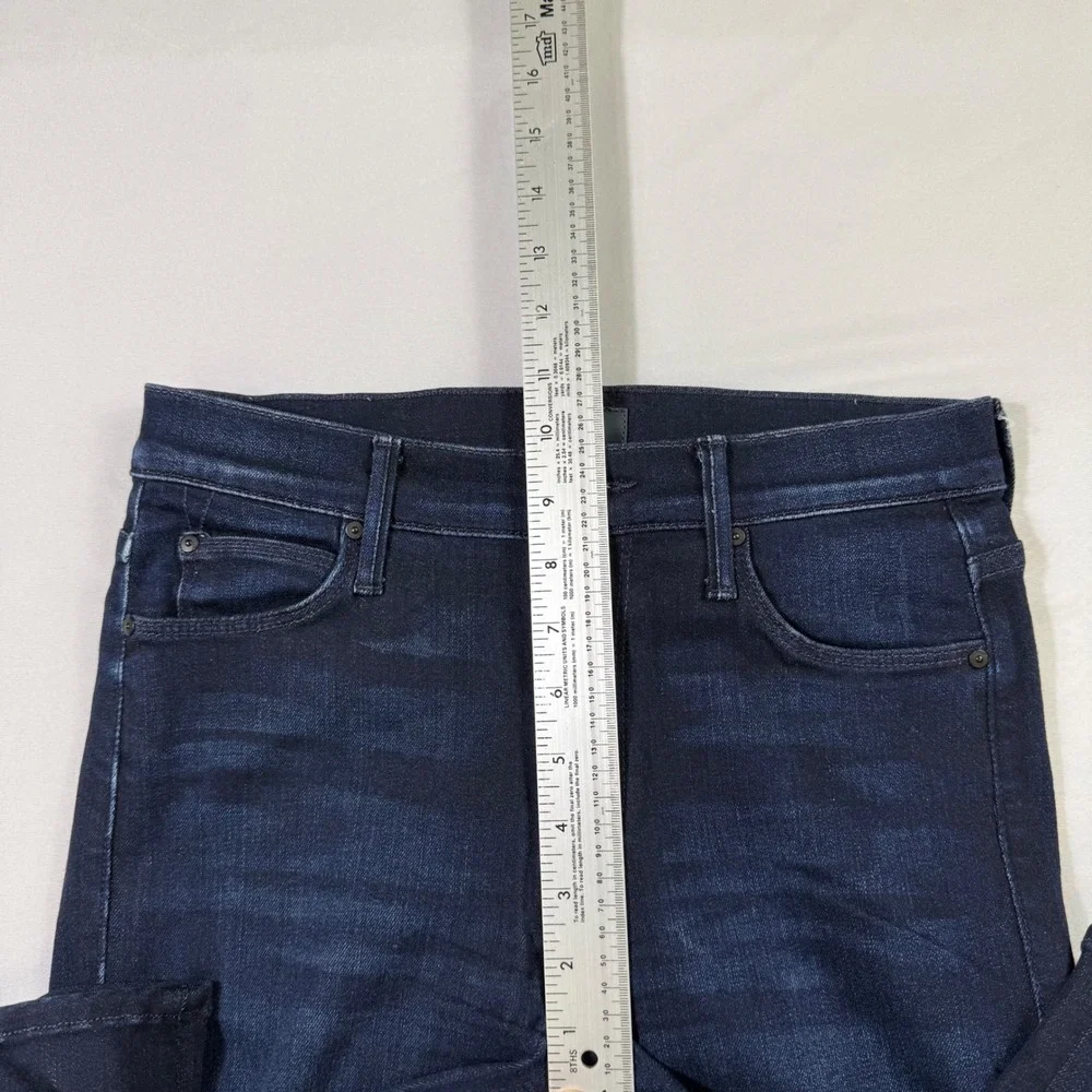Mother Jeans The Mid Rise Dazzler Ankle Women 26 Now Or Never Dark Wash Straight